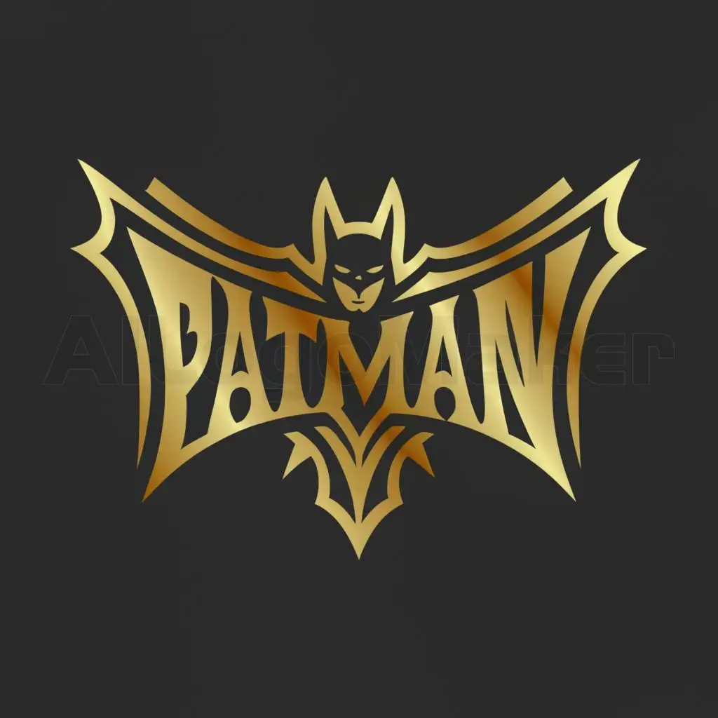 a logo design,with the text "PATMAN", main symbol:Bat,complex,clear background