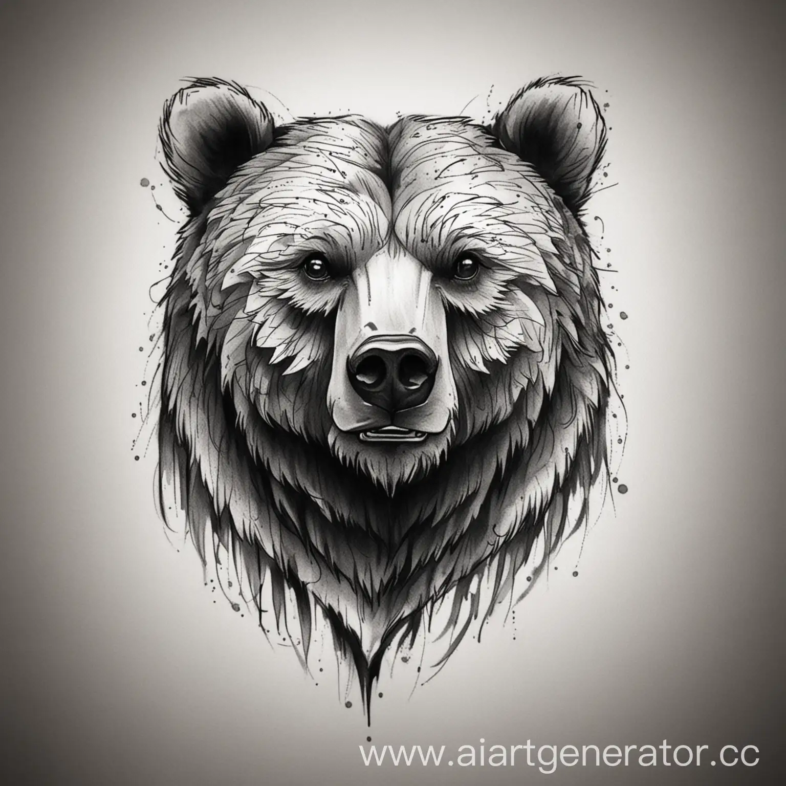 Detailed-Sketch-of-a-Majestic-Bear-Tattoo-Design