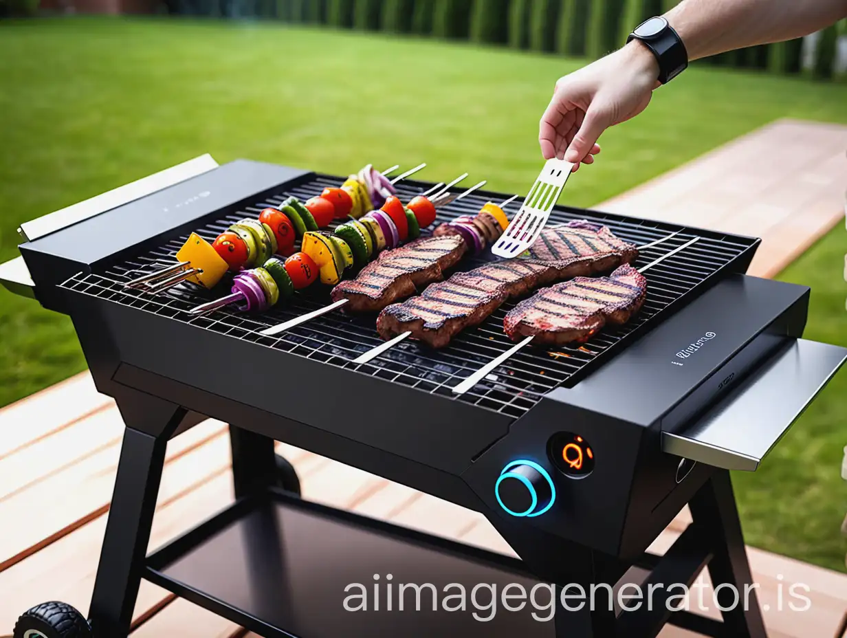 smart outdoor barbecue device