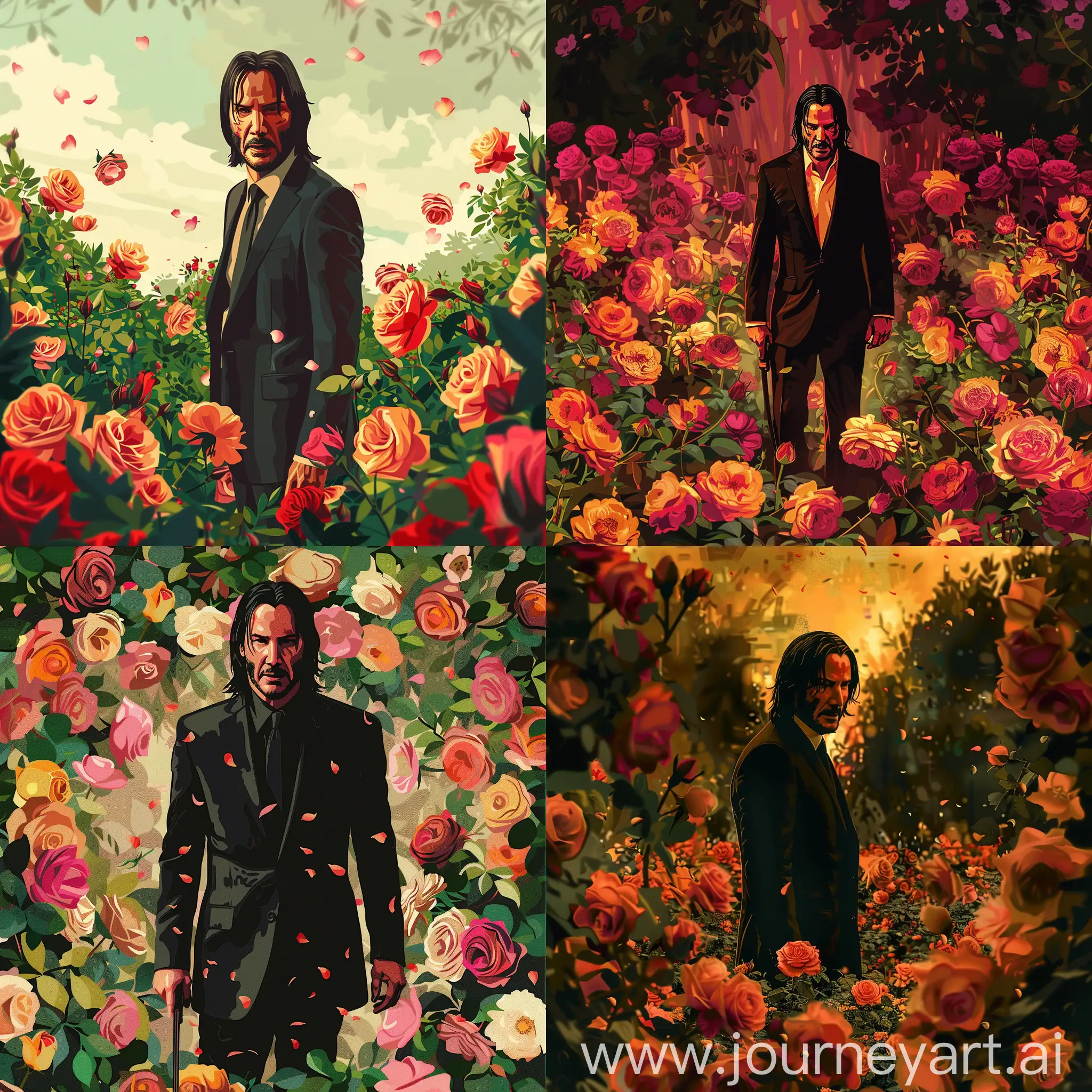 Keanu-Reeves-as-John-Wick-in-Dreamy-Rose-Garden-Vector-Art