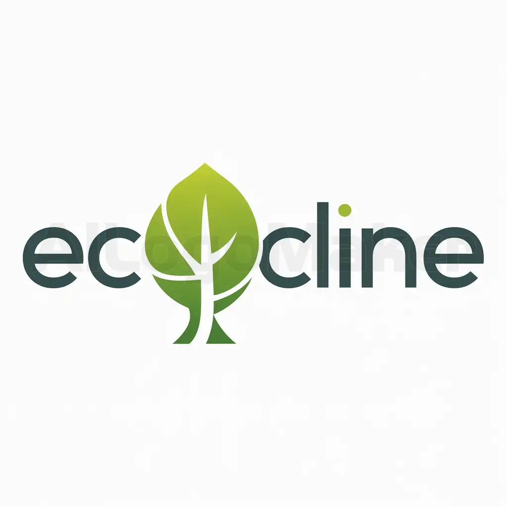 a logo design,with the text "ecocline", main symbol:leaf of tree,Moderate,clear background