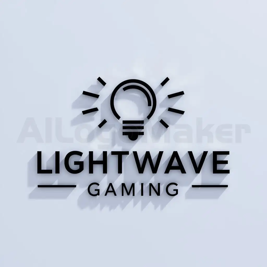 a logo design,with the text "LightWave Gaming", main symbol:Light,Moderate,be used in Technology industry,clear background