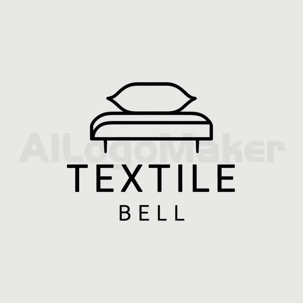 a logo design,with the text "textile_bell", main symbol:bed linen,Minimalistic,be used in Home Family industry,clear background