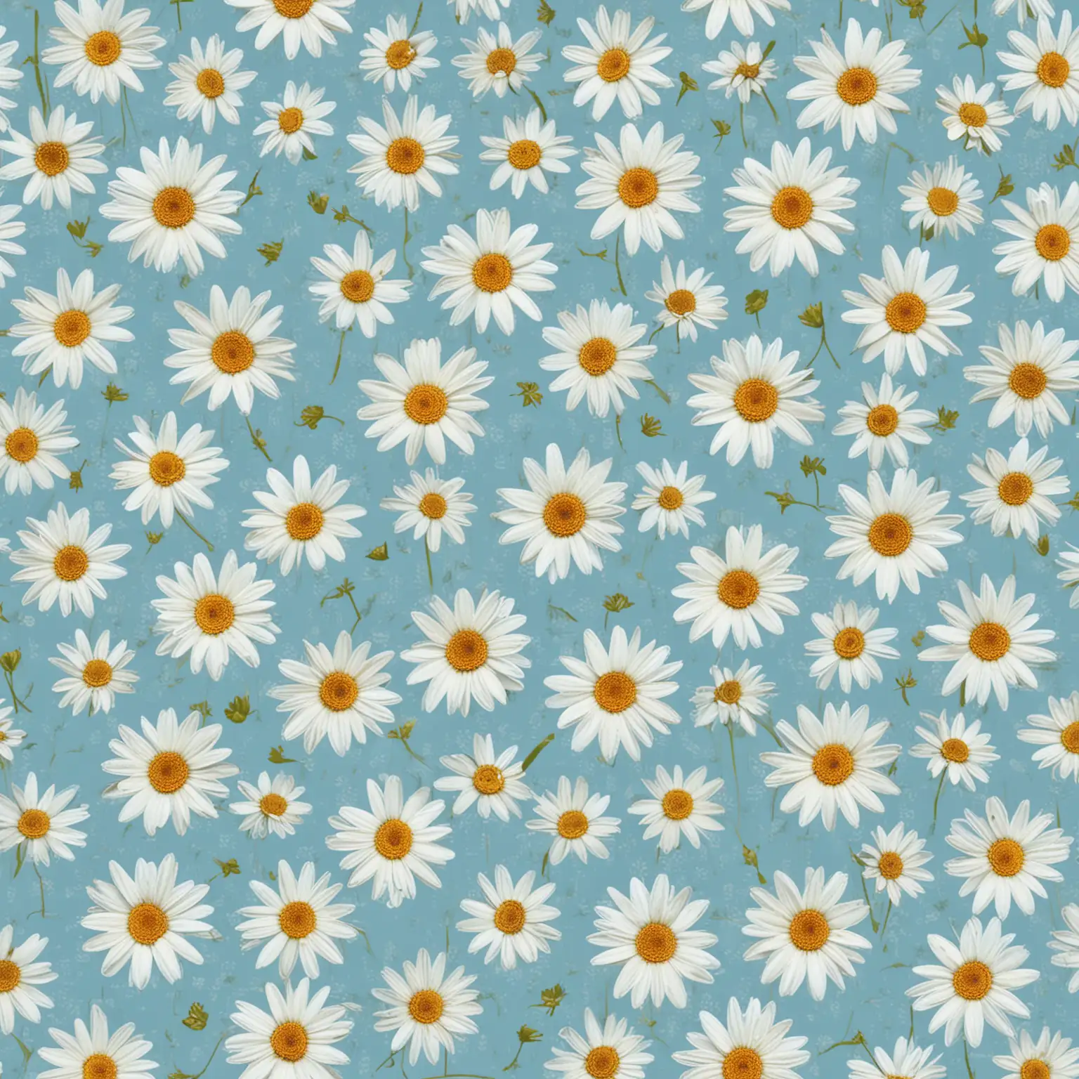 Daisy Flowers Blooming Against a Serene Light Blue Sky