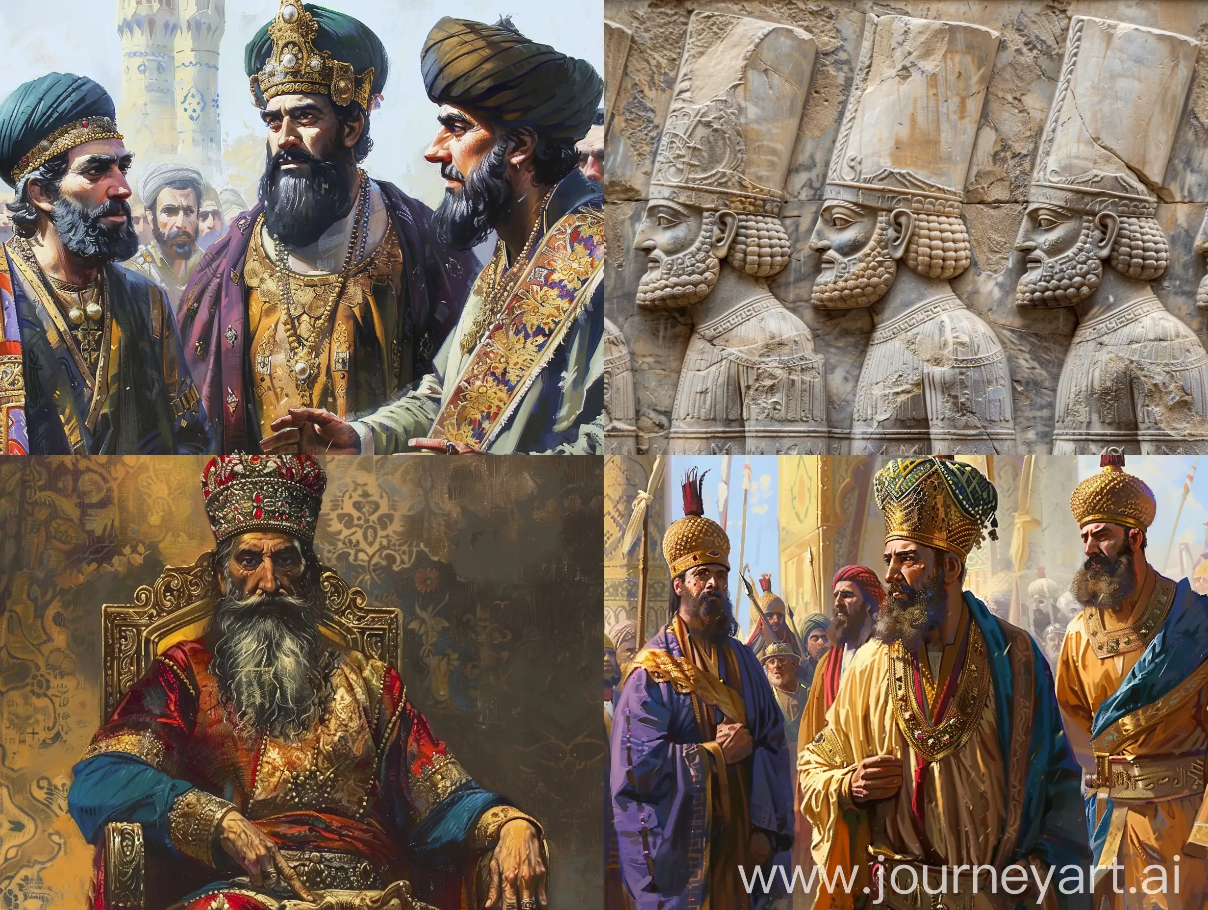 Royalty-of-Ancient-Persia-Iranian-Kings-in-Regal-Attire