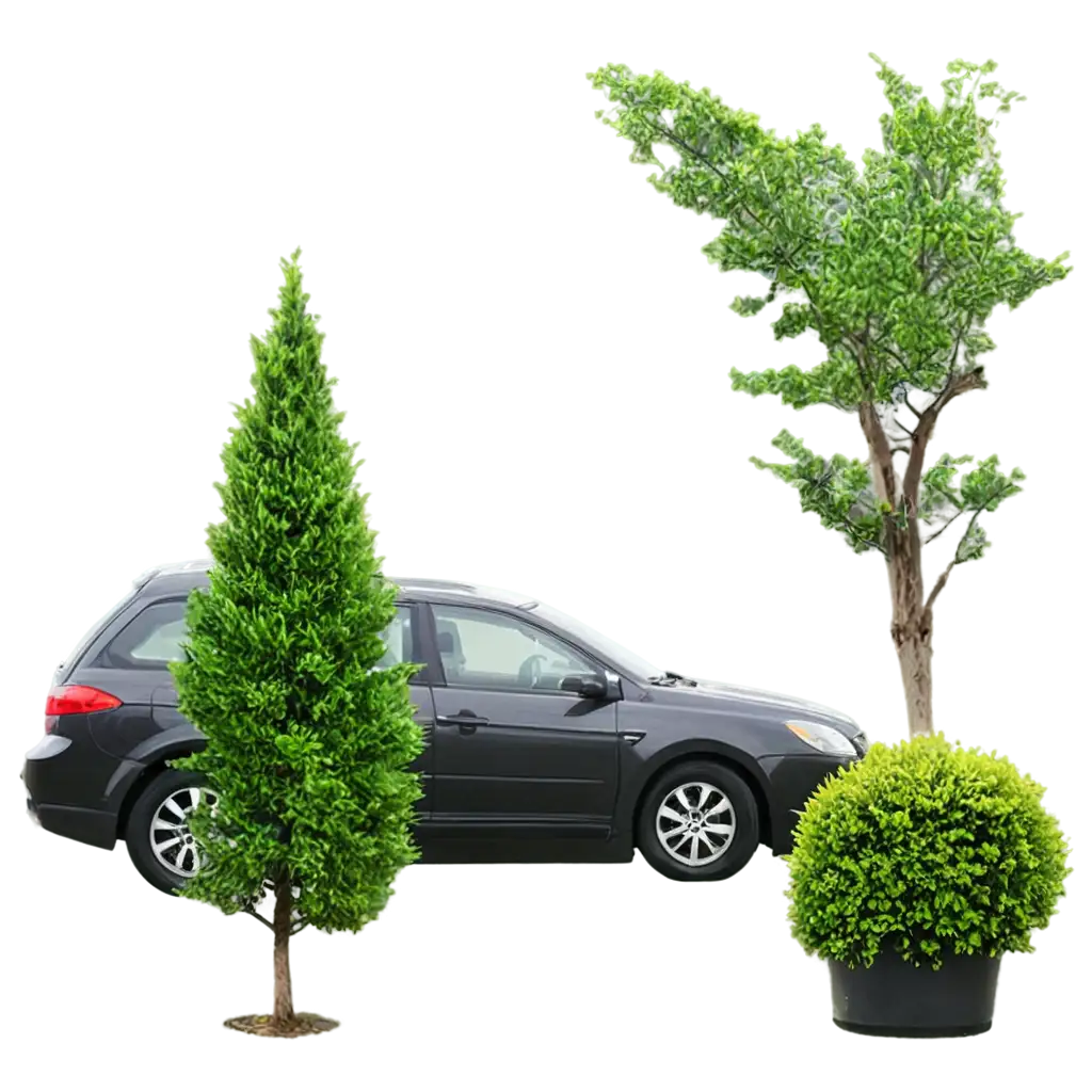  a car and tree