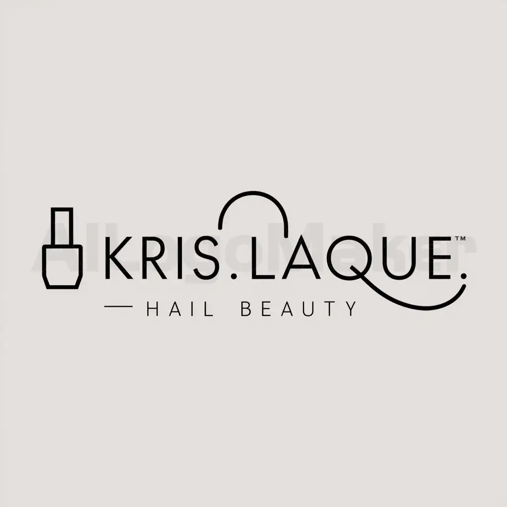 a logo design,with the text "Kris.laque", main symbol:nail polish hand beauty,Minimalistic,be used in manicure industry,clear background