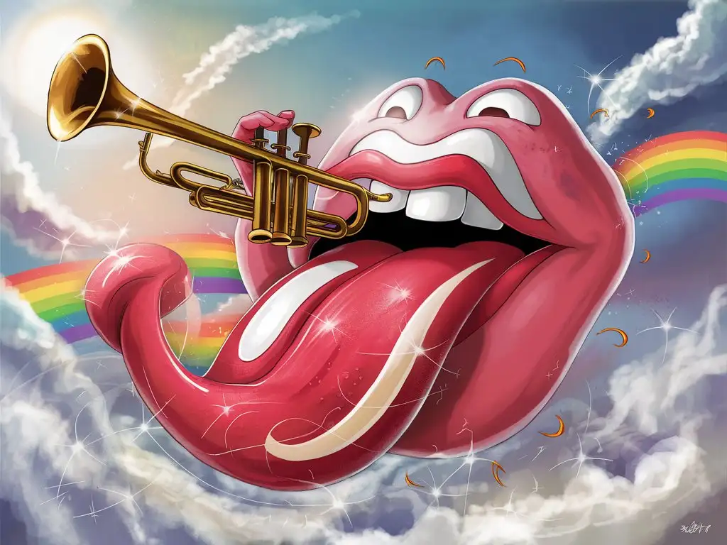 Bright-Giant-Tongue-Playing-Trumpet