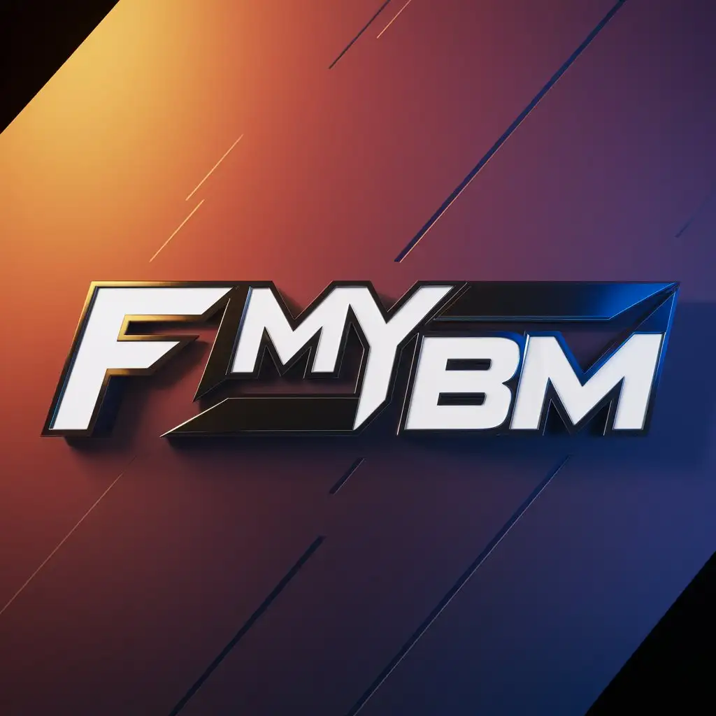 Creative 3D Logo Design for F MY BM Branding