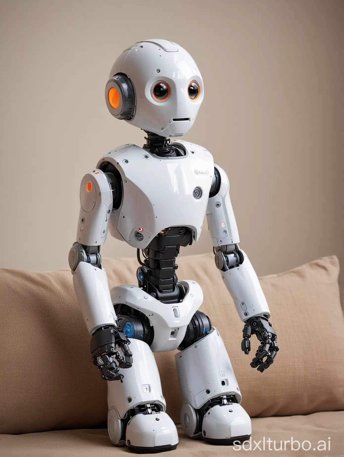 Albert is a small education robot with which children can communicate by means of a smartphone and the associated "Smart Robot Application". The smartphone is installed onto the robot’s stomach and connected to it via Bluetooth. Albert can thus be controlled via the smartphone, read books out loud or play with the child. His friendly outward appearance hides a range of sensors which allow Albert to react to his environment.