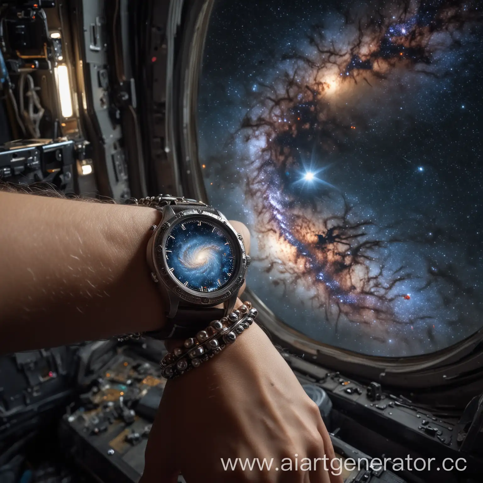 Galaxy-Spiral-on-Girls-Bracelet-Captivating-Space-Journey-View