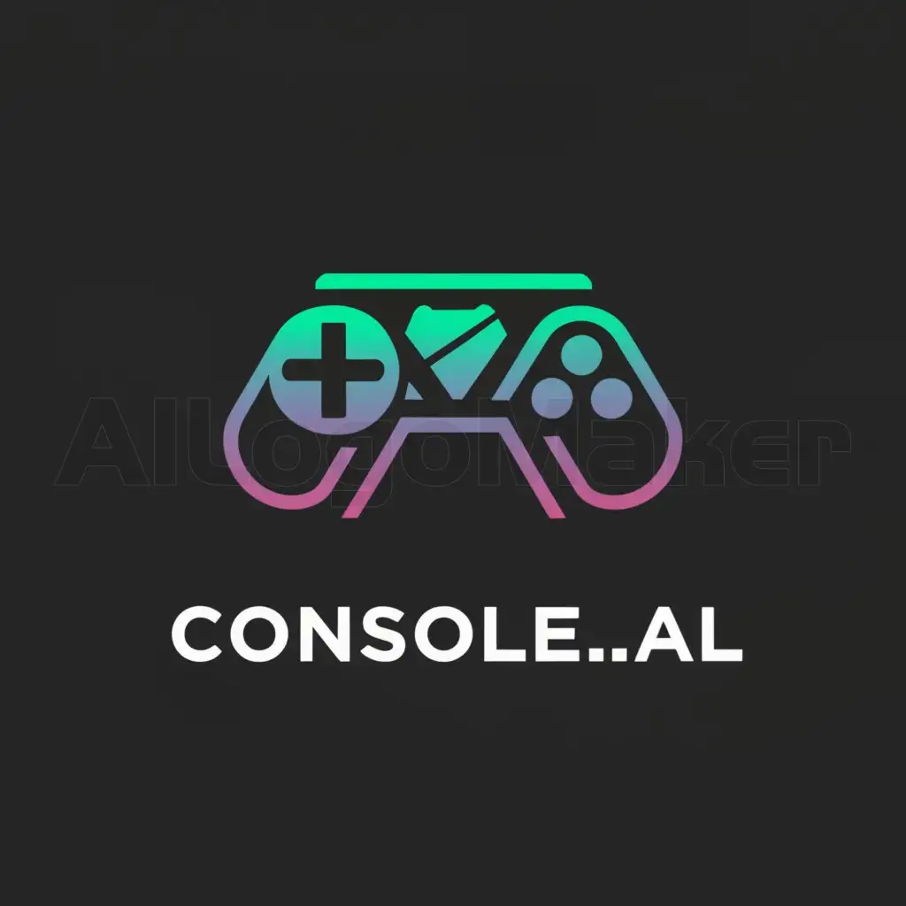 a logo design,with the text "Console.Al", main symbol:gaming console,Moderate,be used in Technology industry,clear background