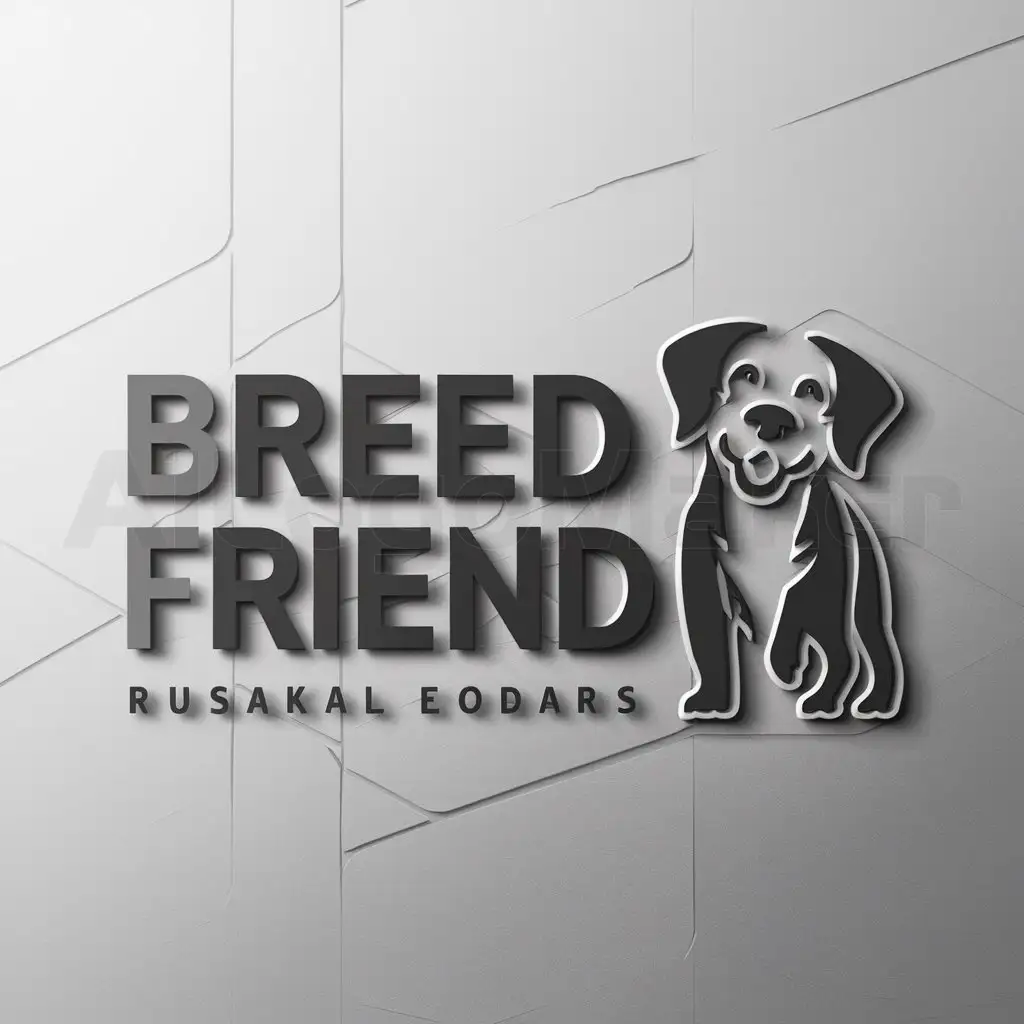 a logo design,with the text "breed friend", main symbol:Sobaka,Moderate,be used in Animals Pets industry,clear background