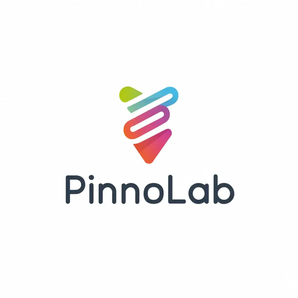 a logo design,with the text 'PinnoLab', main symbol:A paper clip,Minimalistic,be used in Technology industry,clear background