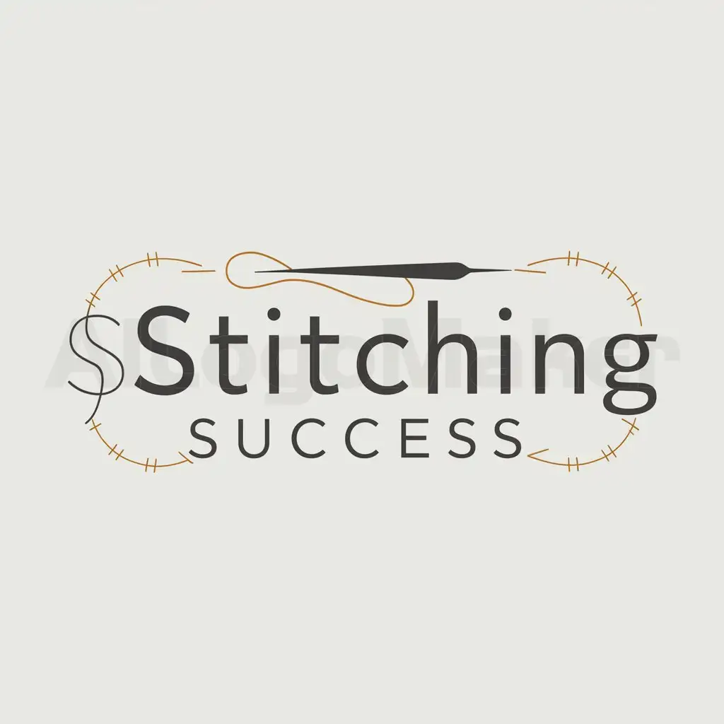 a logo design,with the text "Stitching Success", main symbol:Embroidery,Moderate,clear background
