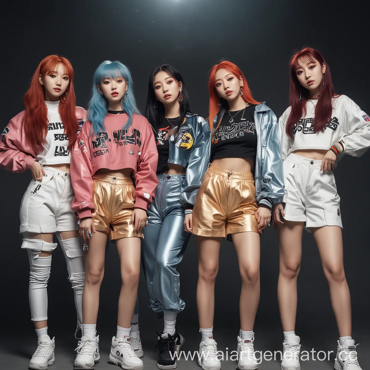 Five-Korean-Girls-in-Hip-Hop-Style-in-Outer-Space