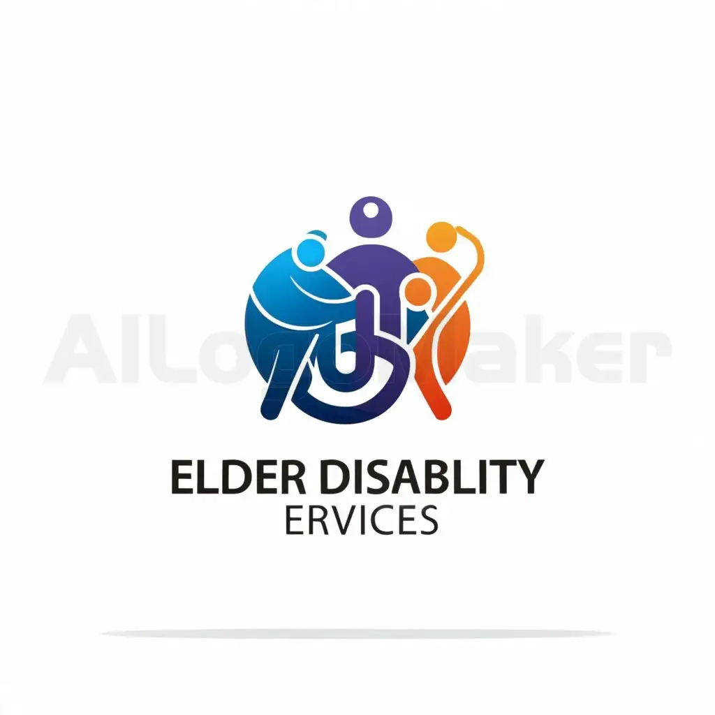 a logo design,with the text "ELDER DISABILITY SERVICES", main symbol:health Care,Moderate,be used in HEALTH CARE industry,clear background