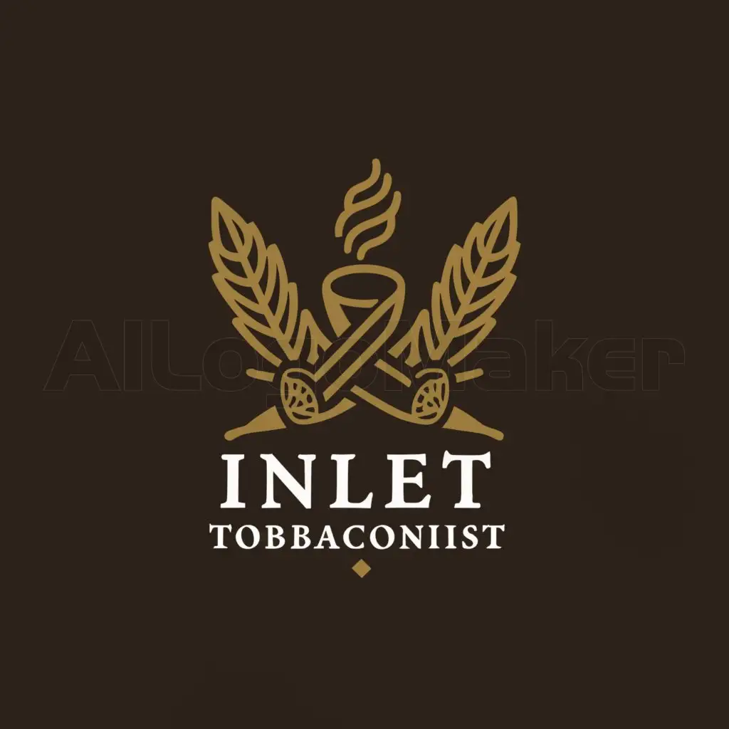 a logo design,with the text "Inlet Tobacconist", main symbol:Craft a captivating logo for a tobacconist and giftware shop, blending sophistication with warmth and charm. Incorporate iconic elements such as tobacco leaves, pipes, cigars, or gift boxes, while maintaining a sense of elegance and luxury. Explore creative typography and design elements that convey the shop's eclectic offerings and inviting atmosphere. Let the logo evoke a sense of nostalgia and delight, welcoming customers to explore the treasures within. #TobaccoTreasures #GiftsOfGlamour #SignatureSensations,Minimalistic,be used in 0 industry,clear background