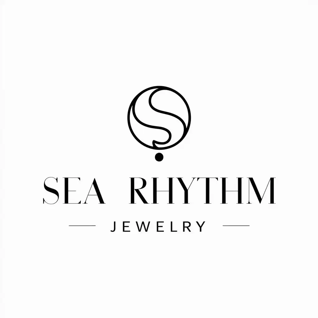 a logo design,with the text "Sea rhythm jewelry", main symbol:pearl,Moderate,be used in pearl industry,clear background