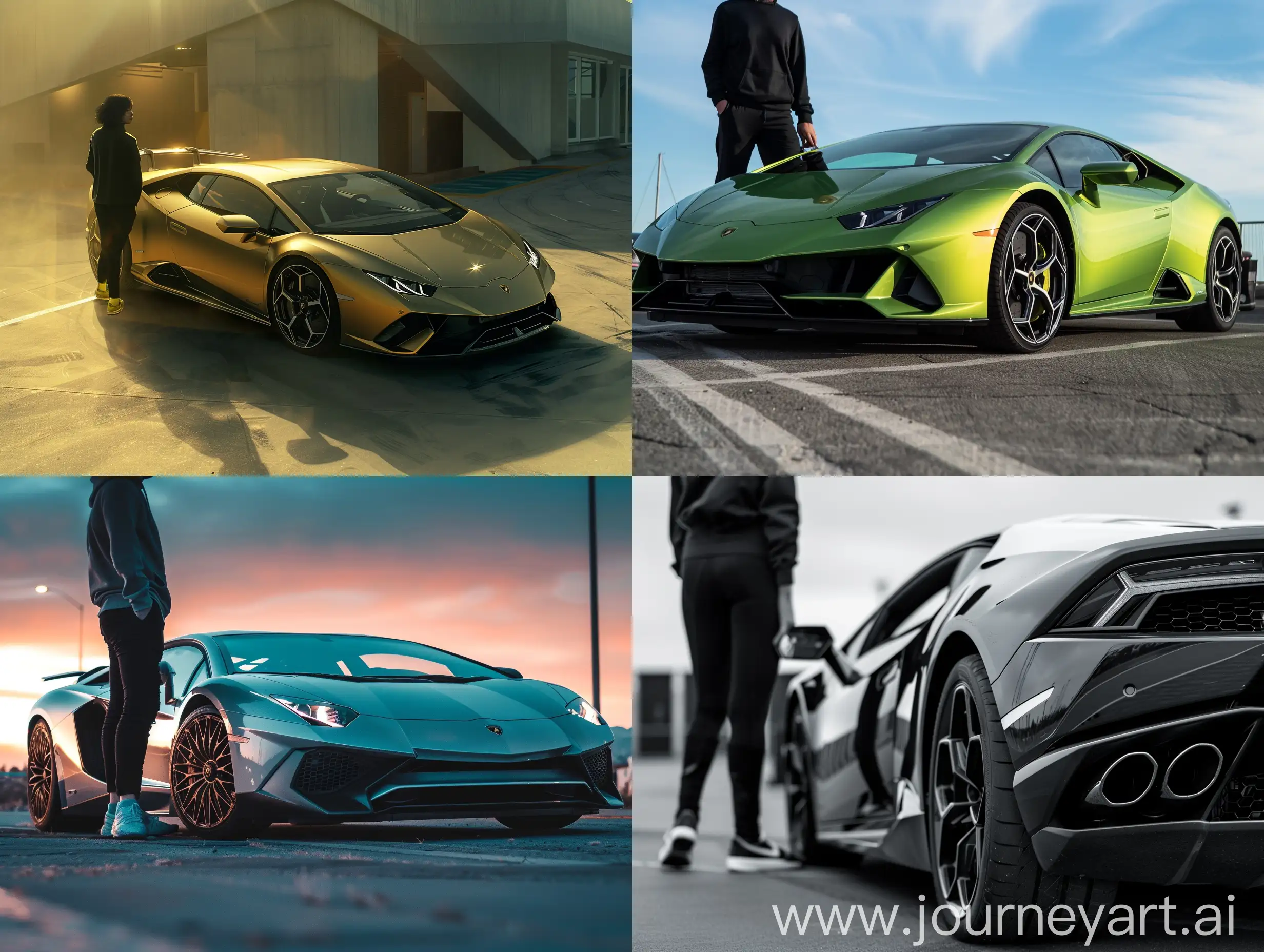 Luxury-Lifestyle-Individual-Posing-with-Lamborghini