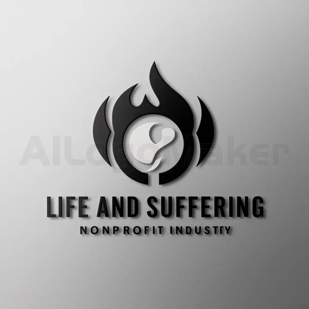 a logo design,with the text "Life and suffering", main symbol:soul,Minimalistic,be used in Nonprofit industry,clear background