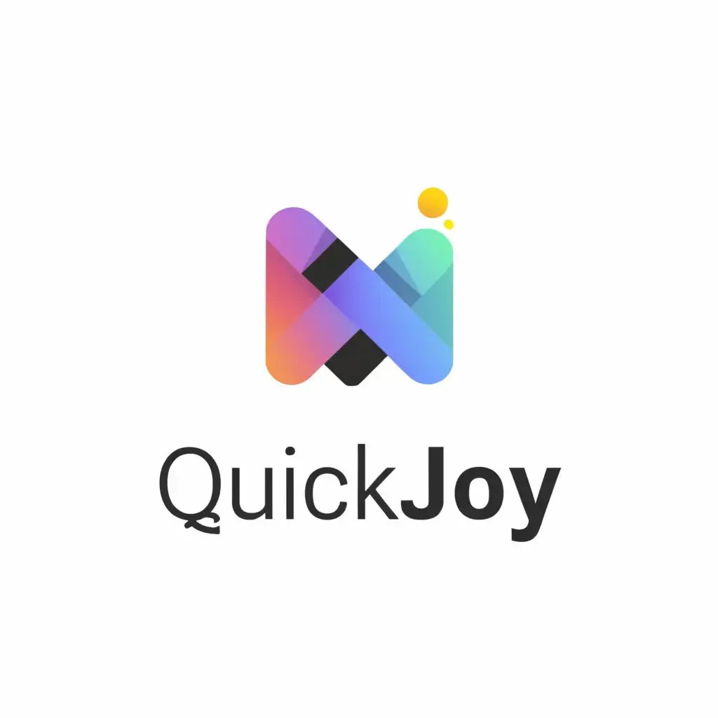 a logo design,with the text "QuickJoy", main symbol:game html5 web minigame broswer,Minimalistic,be used in Entretenimiento industry,clear background