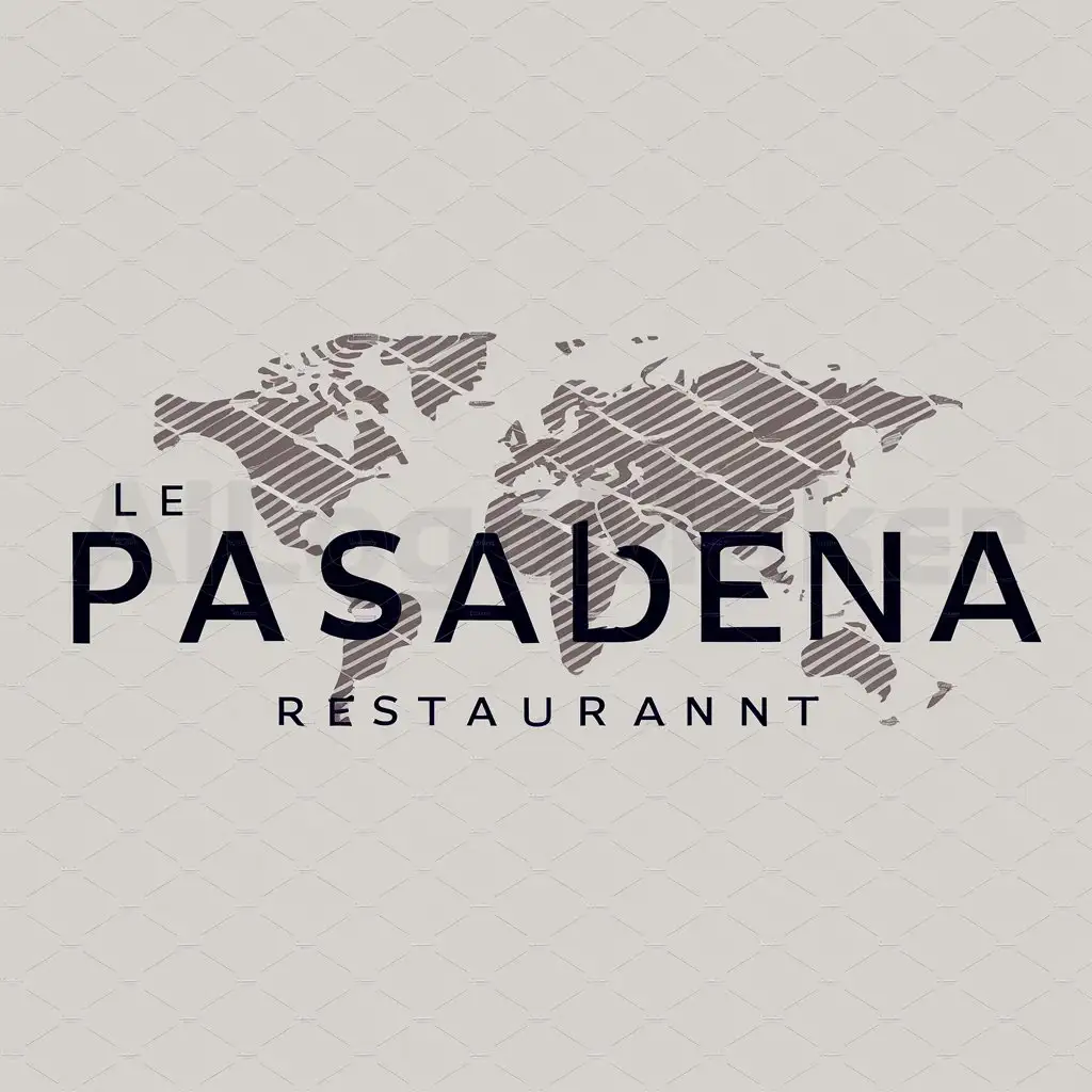 LOGO-Design-for-Le-Pasadena-World-Map-in-a-Simple-and-Elegant-Style