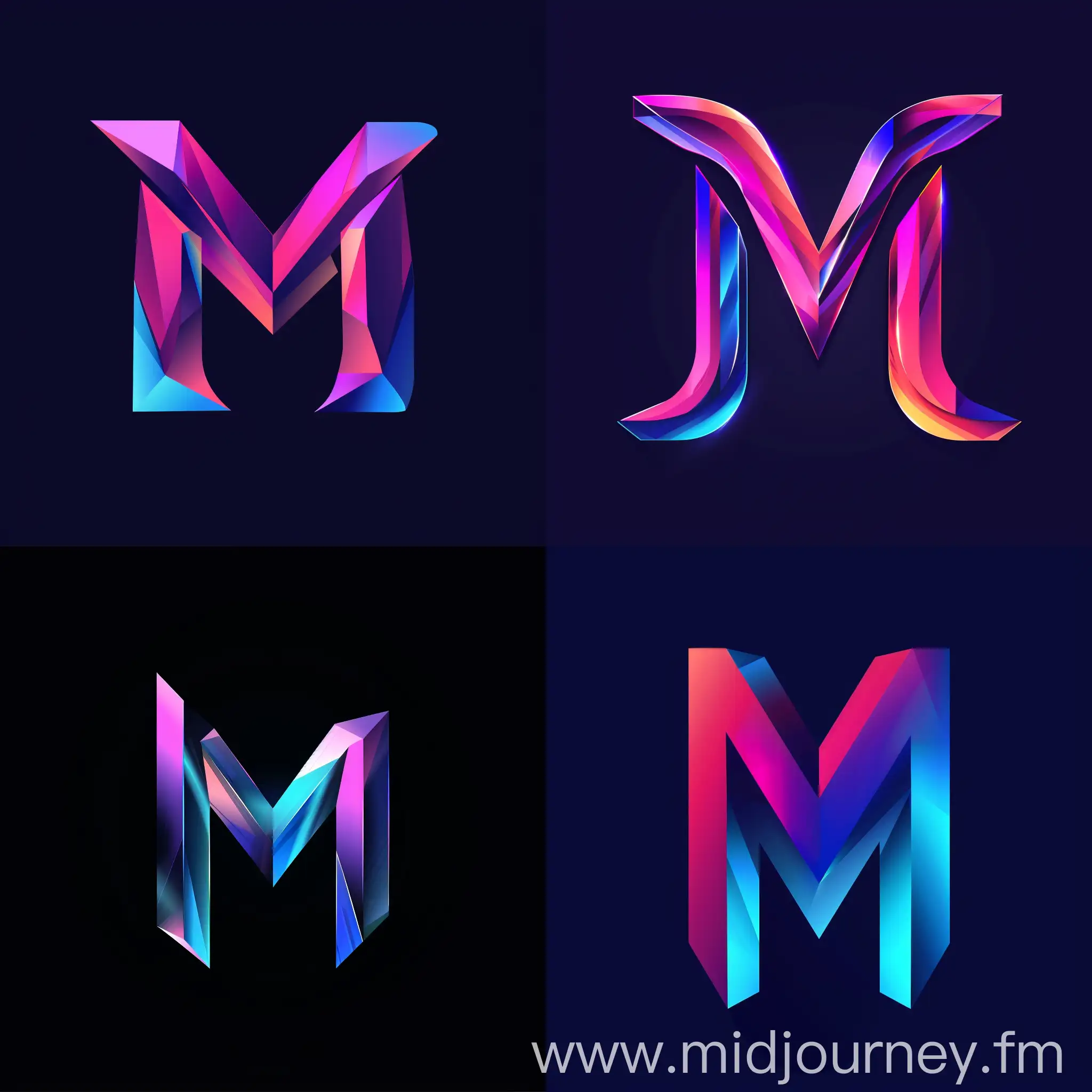 Futuristic Letter M Logo Design in V6 Style | JourneyArt