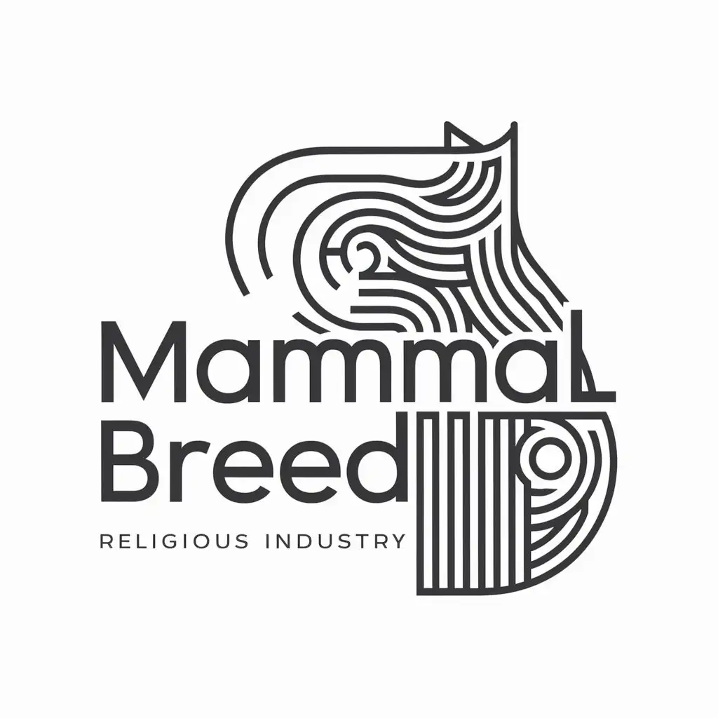a logo design,with the text "mammal breed", main symbol:mammal,complex,be used in Religious industry,clear background