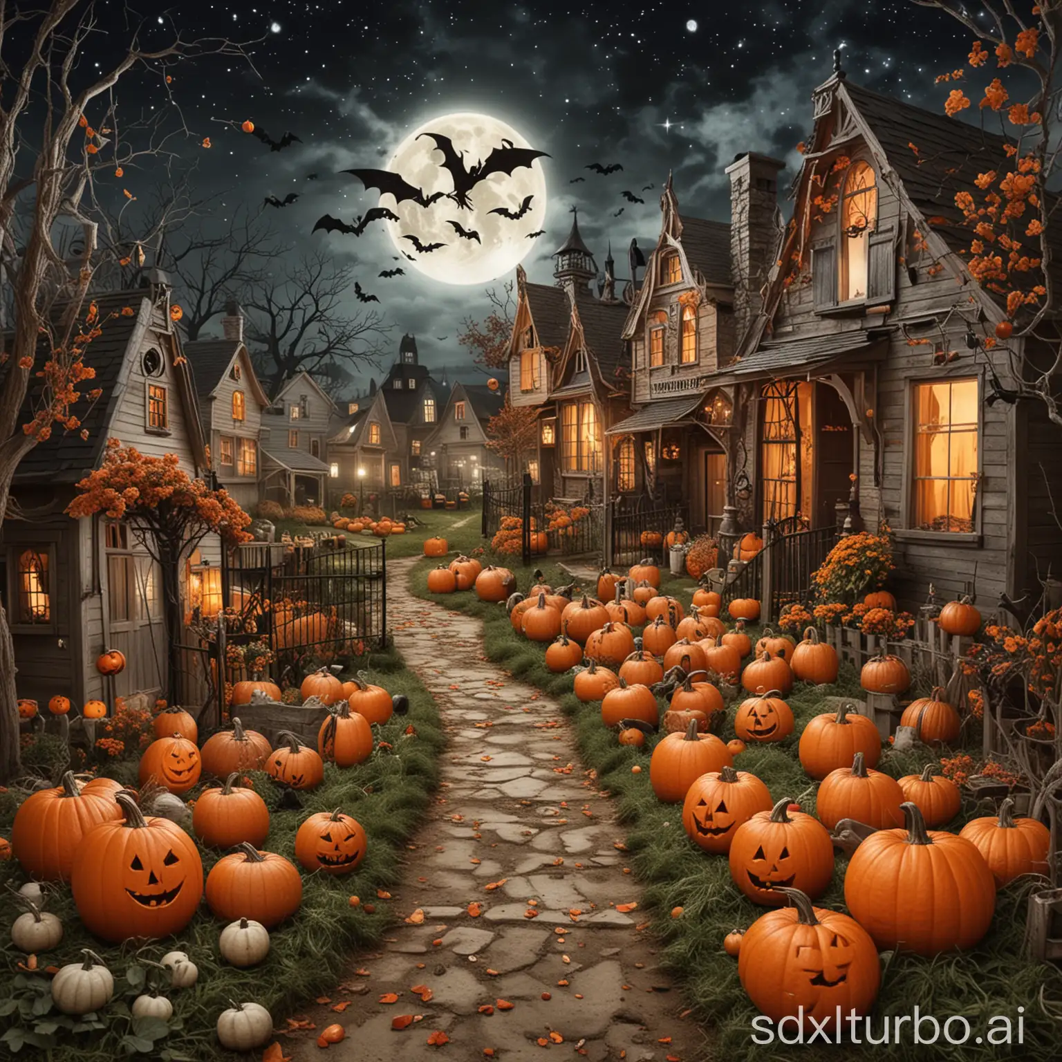 Blend Halloween with another theme: Combine Halloween elements with a different theme, such as a space-themed pumpkin patch or a superhero ghost