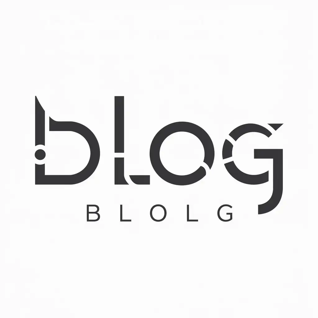 a logo design,with the text "Blog", main symbol:blog type, tech feeling, minimalistic,Moderate,be used in Internet industry,clear background