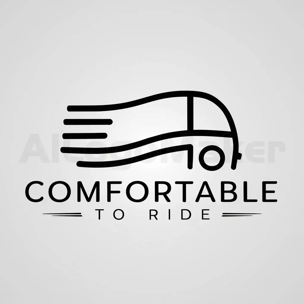 a logo design,with the text "Comfortable to ride", main symbol:Mikroavtobus,Moderate,be used in Travel industry,clear background