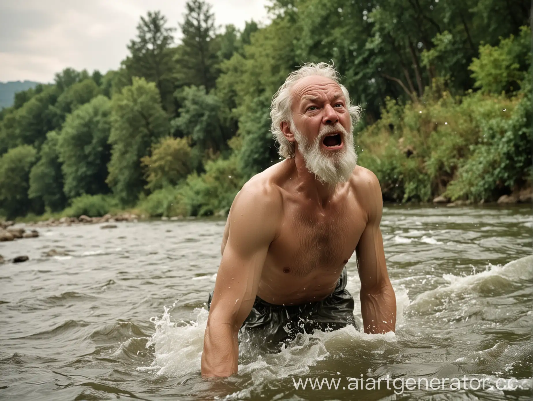 River-Scene-Man-Submerged-by-Socrates