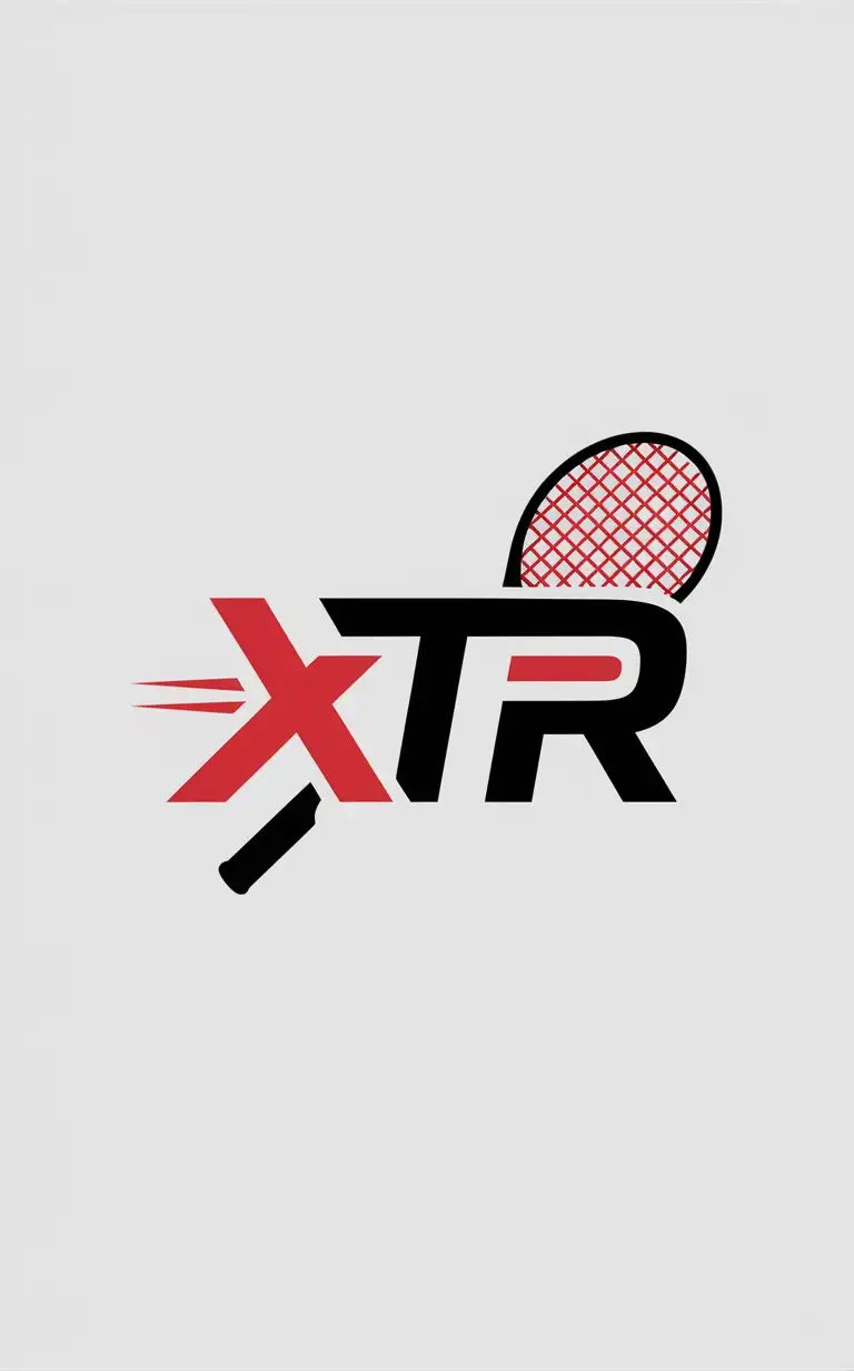 XTR shaped logo design for tennis