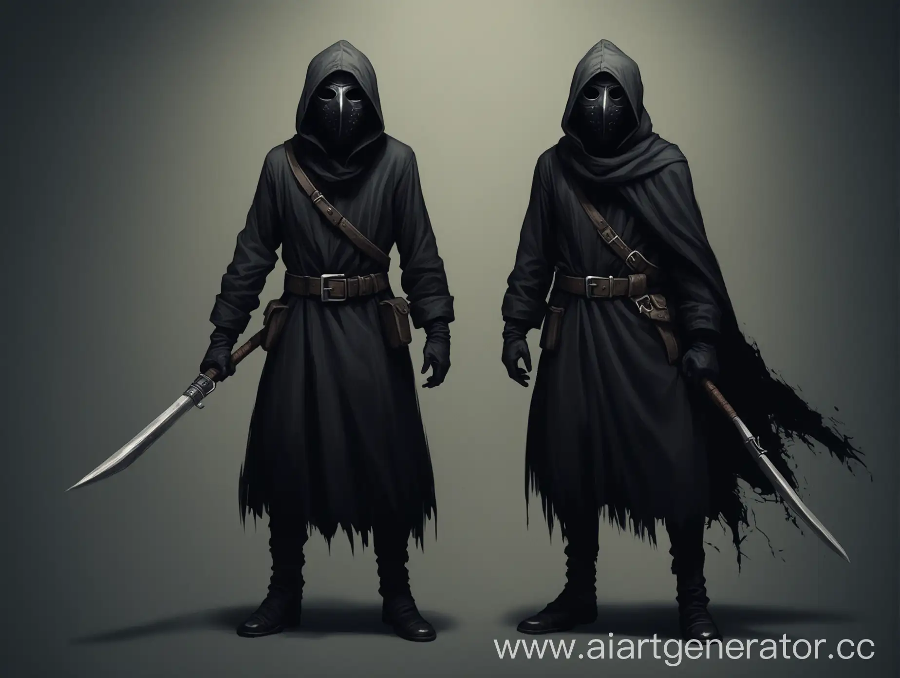 Mysterious-Figure-Dark-Robber-in-FullLength-Mask
