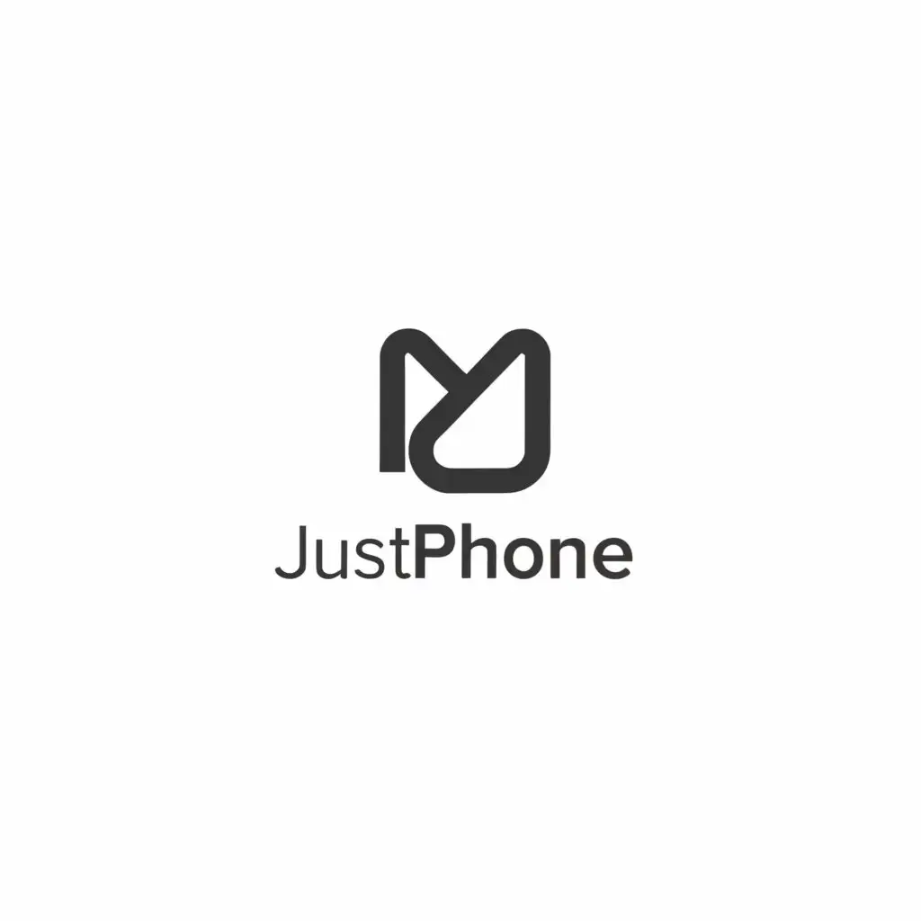 a logo design,with the text "Justphone", main symbol:Just ,Minimalistic,be used in Retail industry,clear background