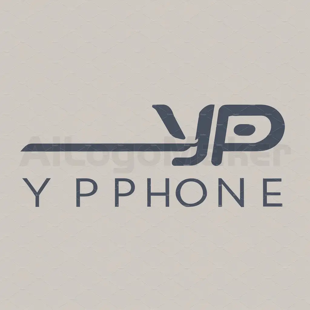 a logo design,with the text "Y phone", main symbol:YP,Moderate,be used in Technology industry,clear background