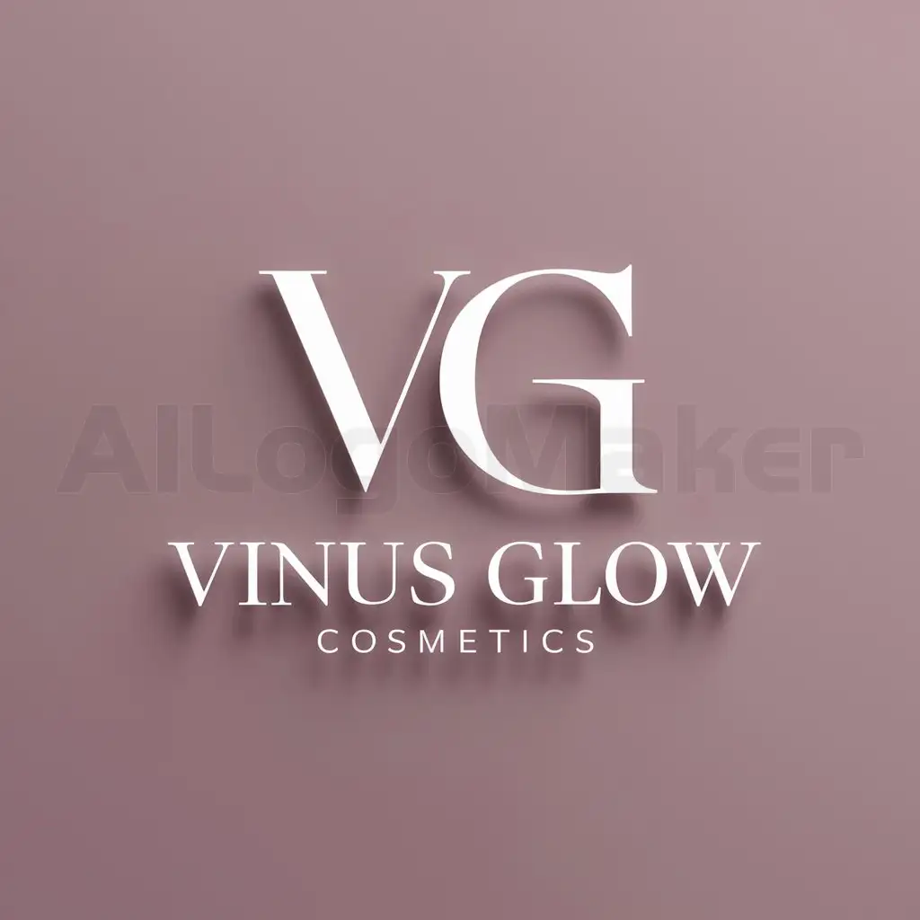 a logo design,with the text "vinus glow cosmetics", main symbol:vg,Moderate,clear background