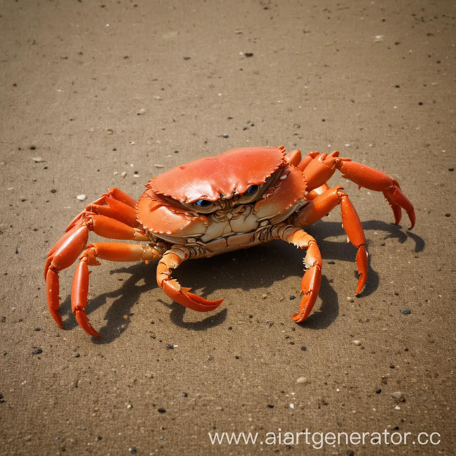 Cheerful-Crab-Enjoying-a-Sunny-Day-by-the-Seashore