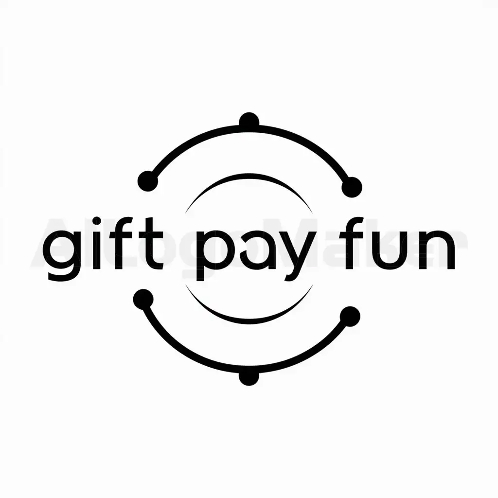 a logo design,with the text "GIFTPAYFUN", main symbol:Circle,Minimalistic,be used in Entertainment industry,clear background