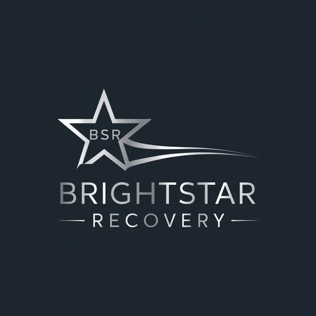 a logo design,with the text "BrightstarRecovery", main symbol:Key Requirements:n- Design of an informational/static websiten- Logo with the company name and a symbol of Star or iconnnThe design should be:n- Clean, modern, and professionaln- Easy to navigate and user-friendlyn- Mobile responsivennSkills and Experience:n- Proficiency in website design with a focus on static/informational sitesn- Experience in logo design, with the capability to create both text and symbol/icon elementsn- Strong sense of branding and design aestheticsn- Ability to suggest color schemes that match the overall website design and company branding. The business is a Repo/Recovery business & want a professional look so that we can appeal to banks & finance companies to utilize our services,Moderate,be used in Finance industry,clear background