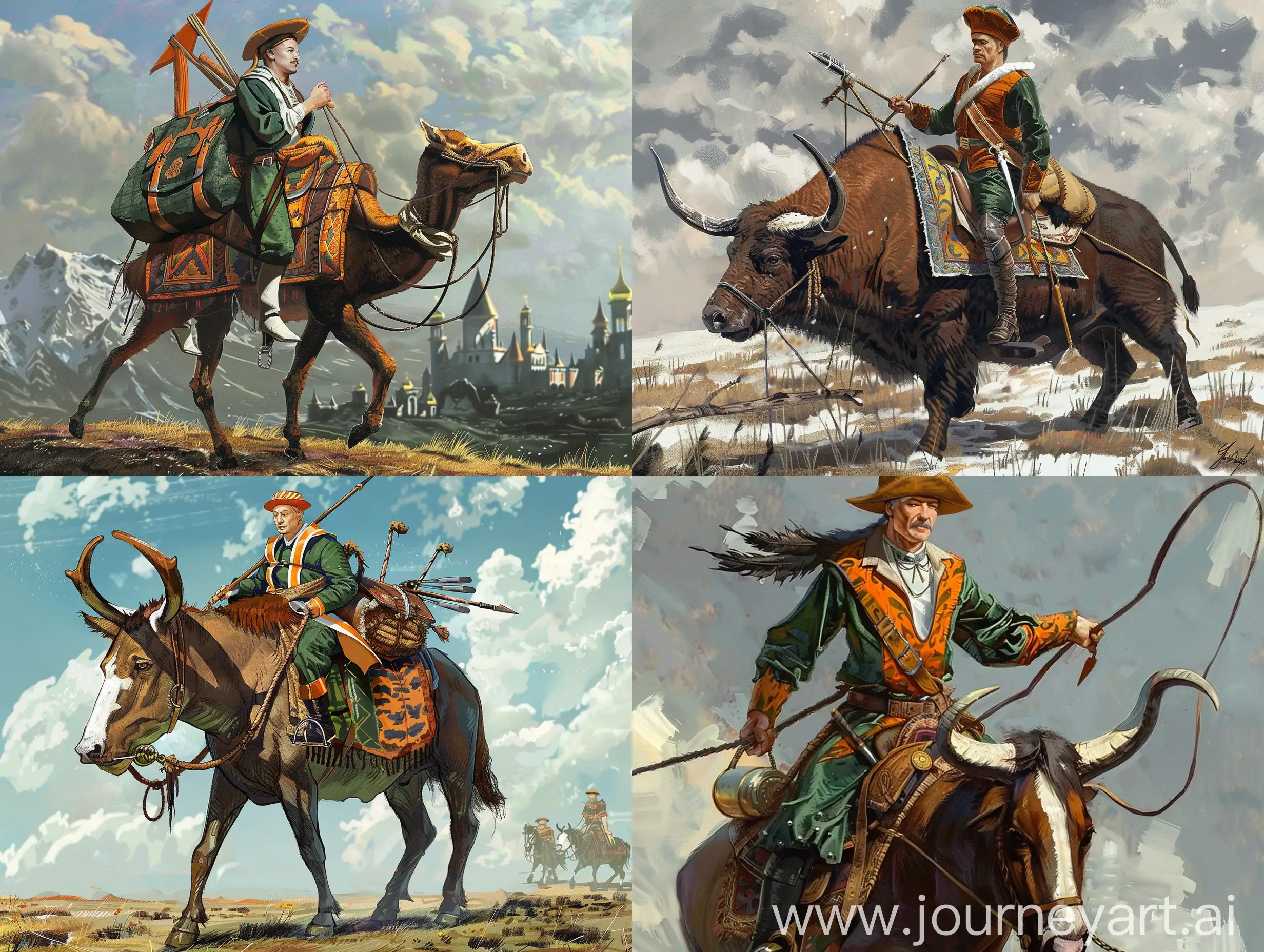 Nomadic-Cuman-Warrior-Riding-Horse-with-Bow-and-Arrow