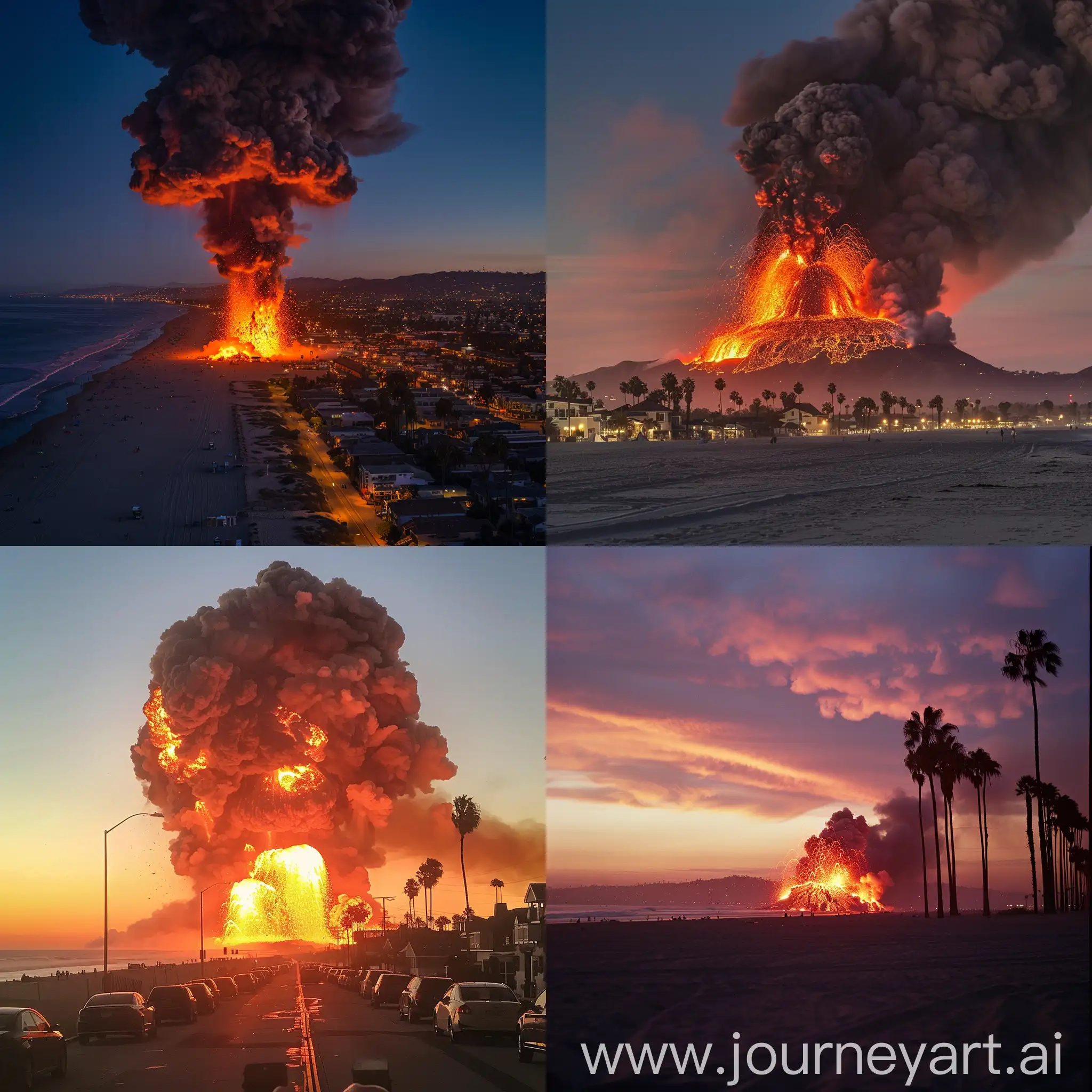 Fiery-Eruption-Volcano-Explodes-in-Huntington-Beach-California