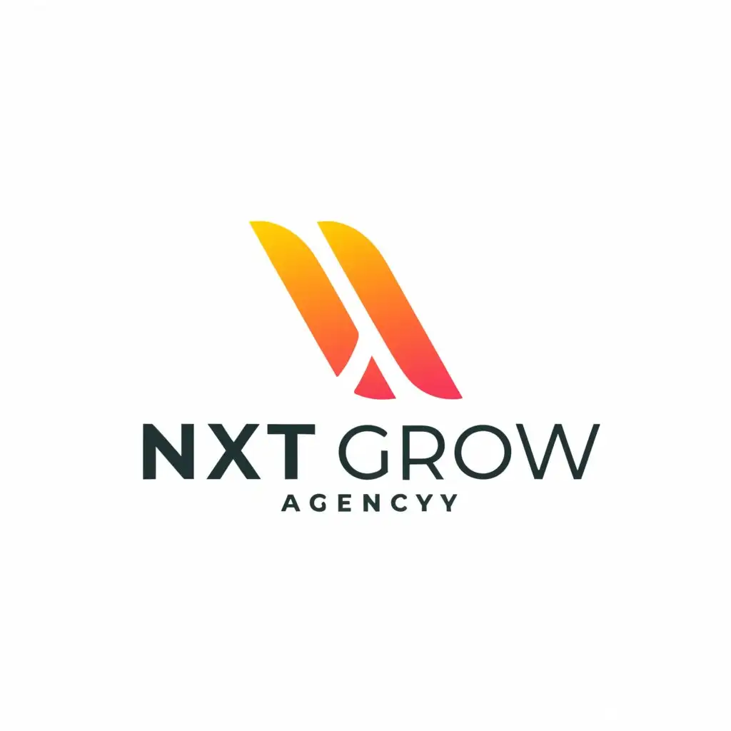 a logo design,with the text "NXT GROW AGENCY", main symbol:A logo that mixes the letters NXT, neutral colors,Moderate,be used in Internet industry,clear background