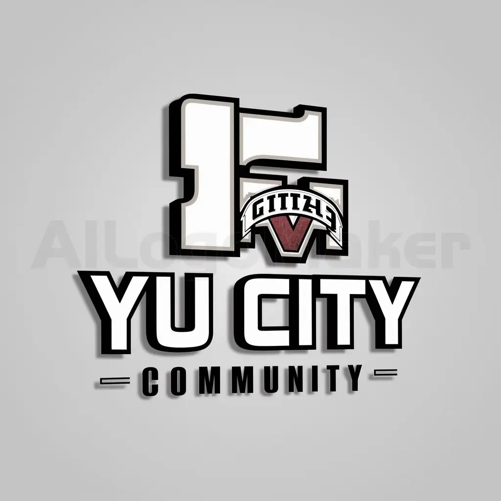 a logo design,with the text "Yu city community", main symbol:GTA5 game,Moderate,be used in Entertainment industry,clear background