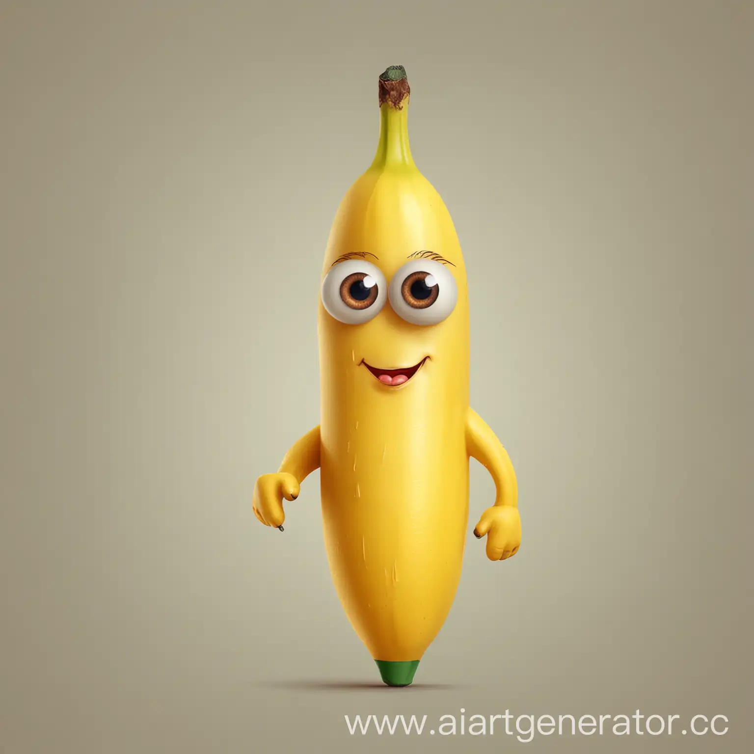 Adorable-Banana-Character-Drawing-with-Wax-Crayon