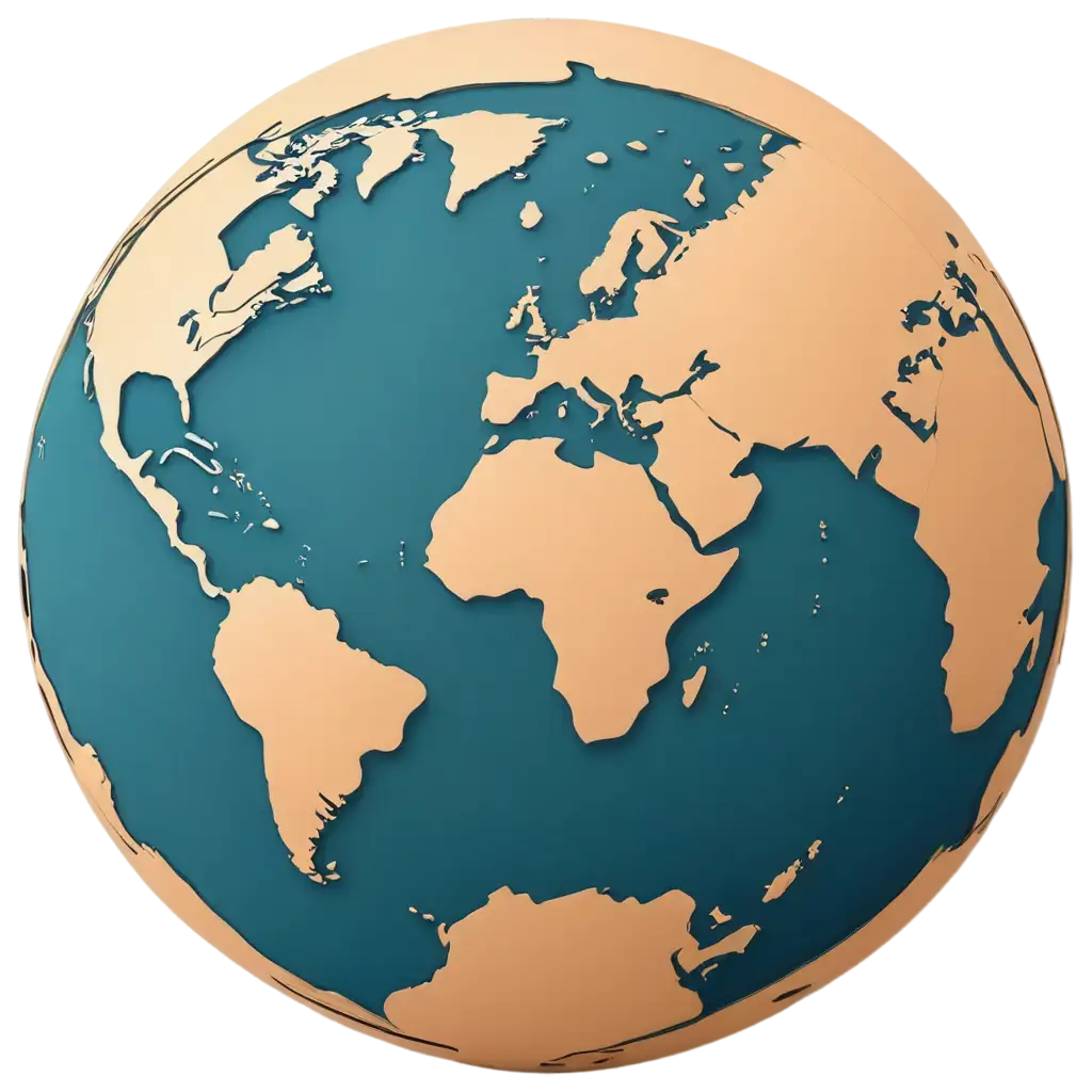 Earth round map abstract design