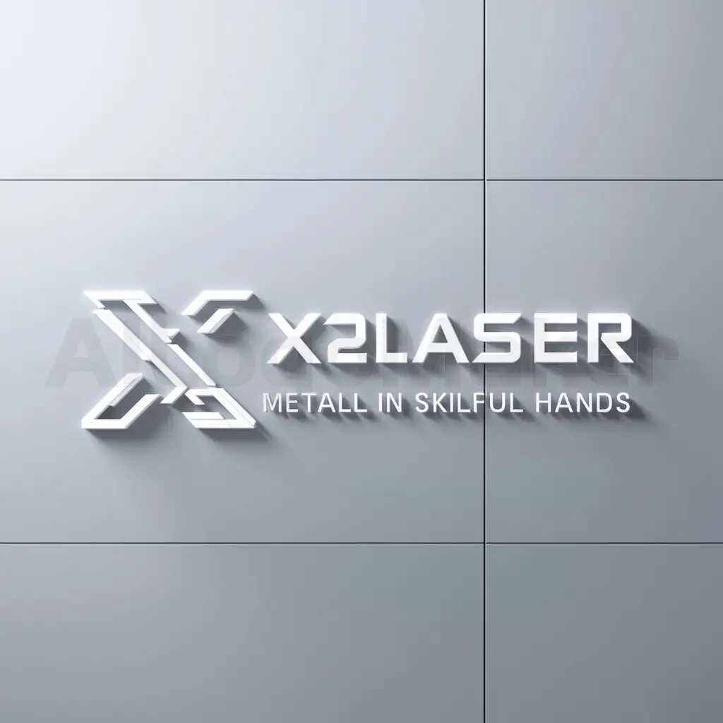 a logo design,with the text "Metall in skilful hands", main symbol:X2LASER,complex,be used in Others industry,clear background