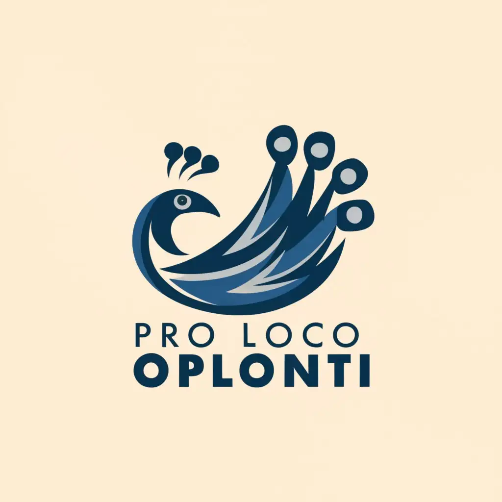 LOGO-Design-For-Pro-Loco-Oplonti-Elegant-Peacock-Symbol-with-Minimalistic-Text-for-the-Travel-Industry