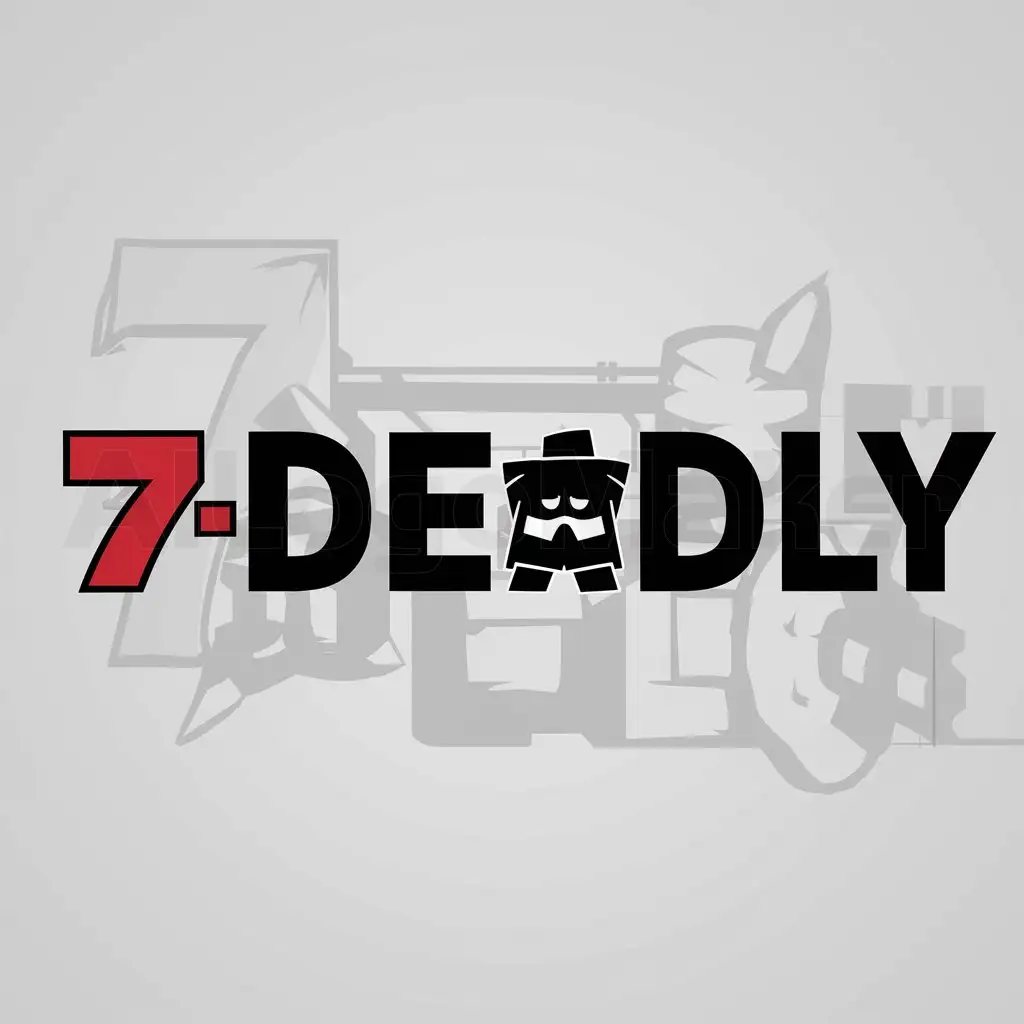 a logo design,with the text "7Deadly", main symbol:roblox,Moderate,clear background